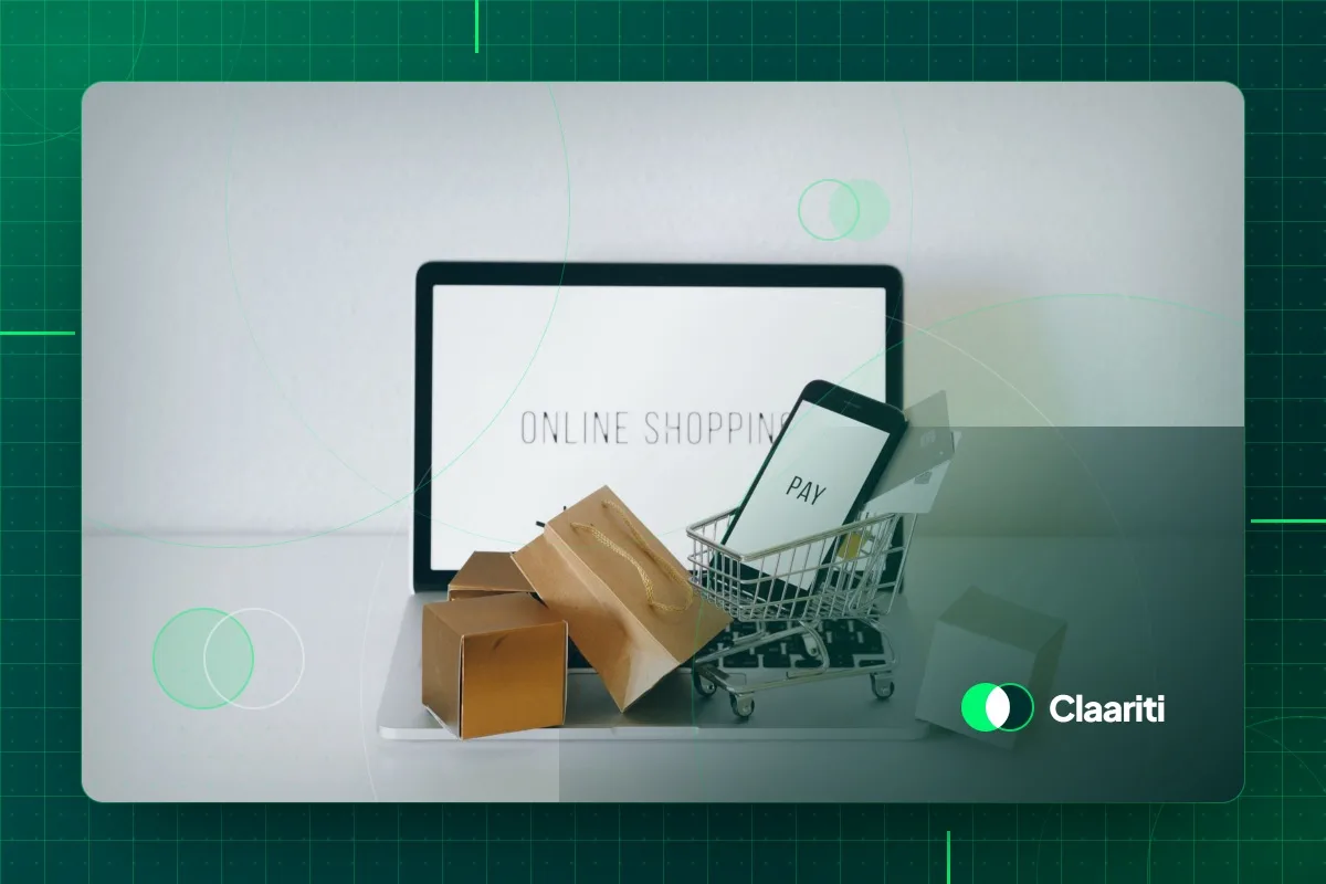 A customer completing a card payment at an online checkout